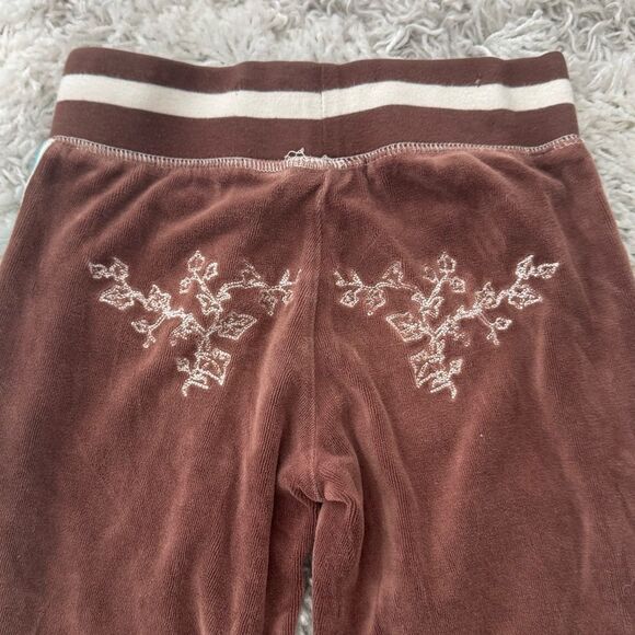 Vintage Hello Kitty Brown Velour Drawstring Pants - Picture 4 of 6